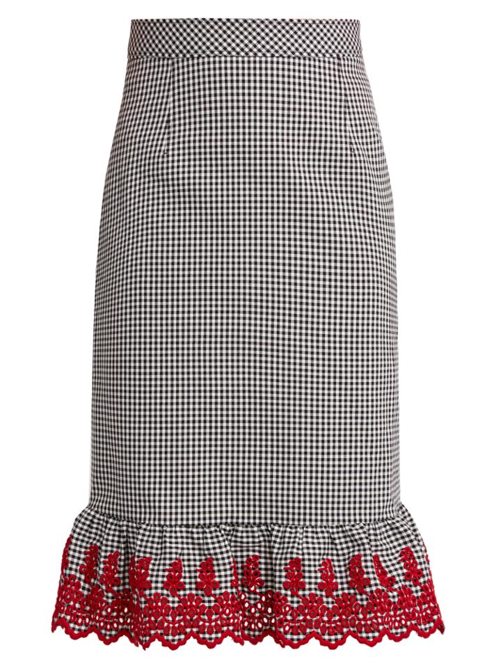 Altuzarra Benson Broderie-anglaise Cotton-blend Skirt