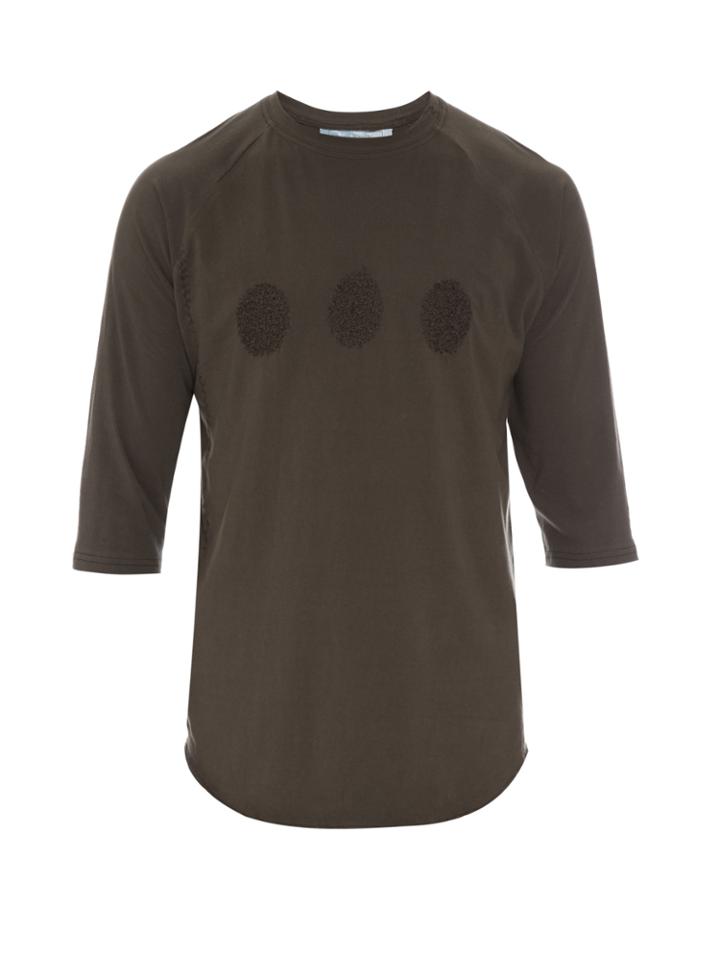 By Walid Embroidered Cotton Baseball T-shirt