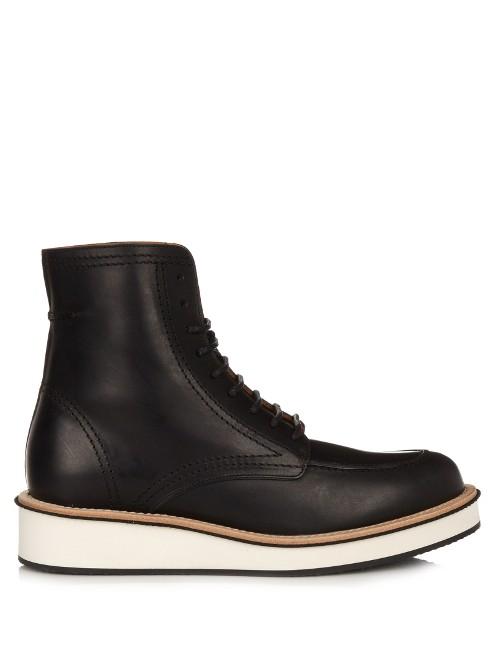 Givenchy Rottweiler Leather Lace-up Ankle Boots