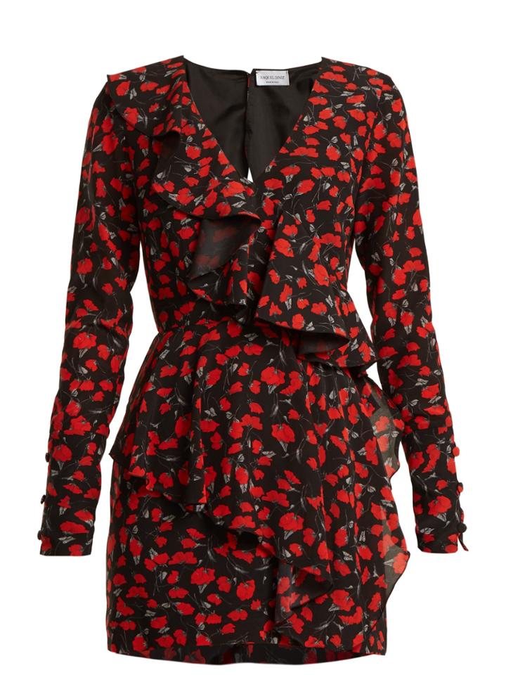 Raquel Diniz Anna Floral-print Silk-crepe Dress