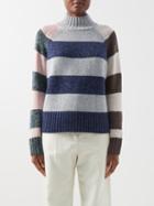 Allude - Roll-neck Striped Cashmere Sweater - Womens - Multi
