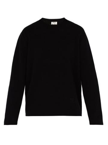 Matchesfashion.com Acne Studios - Kalmar Cotton And Wool Waffle Knit Sweater - Mens - Black