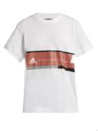 Matchesfashion.com Adidas By Stella Mccartney - Essentials Logo Print Cotton T Shirt - Womens - White Multi