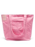 Raf Simons - Logo-patch Zipped Canvas Tote Bag - Womens - Pink