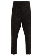 Matchesfashion.com Ann Demeulemeester - Floral Jacquard Slim Leg Trousers - Womens - Black
