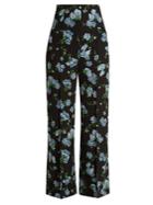 Emilia Wickstead Hullinie Floral-print Georgette Trousers