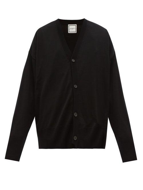 Matchesfashion.com Wooyoungmi - Oversize Four Button Wool Cardigan - Mens - Black