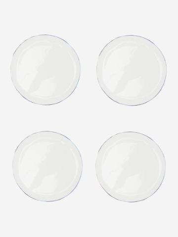 Feldspar - Set Of Four Painted-rim Fine China Side Plates - Blue White
