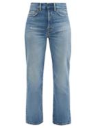 Ladies Rtw Acne Studios - Mece High-rise Cropped Straight-leg Jeans - Womens - Mid Denim