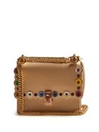 Fendi Kan I Small Flower-appliqu Leather Cross-body Bag