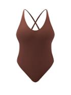 Matchesfashion.com Jade Swim - Mila Cross-strap Swimsuit - Womens - Brown