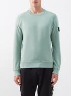 Stone Island - Logo-patch Cotton-jersey Sweatshirt - Mens - Sage