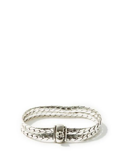 Matchesfashion.com Emanuele Bicocchi - Skull Sterling-silver Bracelet - Mens - Silver