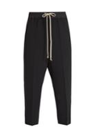 Rick Owens Dropped-crotch Cropped Poplin Trousers