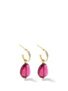 Jade Jagger - Diamond, Tourmaline & 18kt Gold Earrings - Womens - Pink Gold