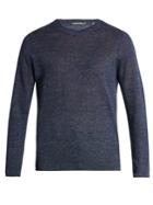 Vince Rolled-edge Knitted Linen Sweater