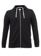 Reigning Champ - Zipped Cotton-terry Hooded Sweatshirt - Mens - Black
