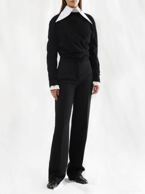 The Row - Laris Twisted Knitted Sweater - Womens - Black