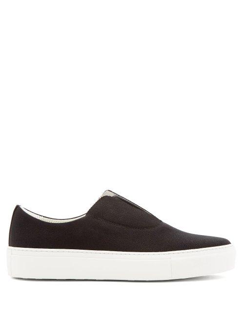 Matchesfashion.com Primury - Fabl Canvas Slip On Trainers - Mens - Black White