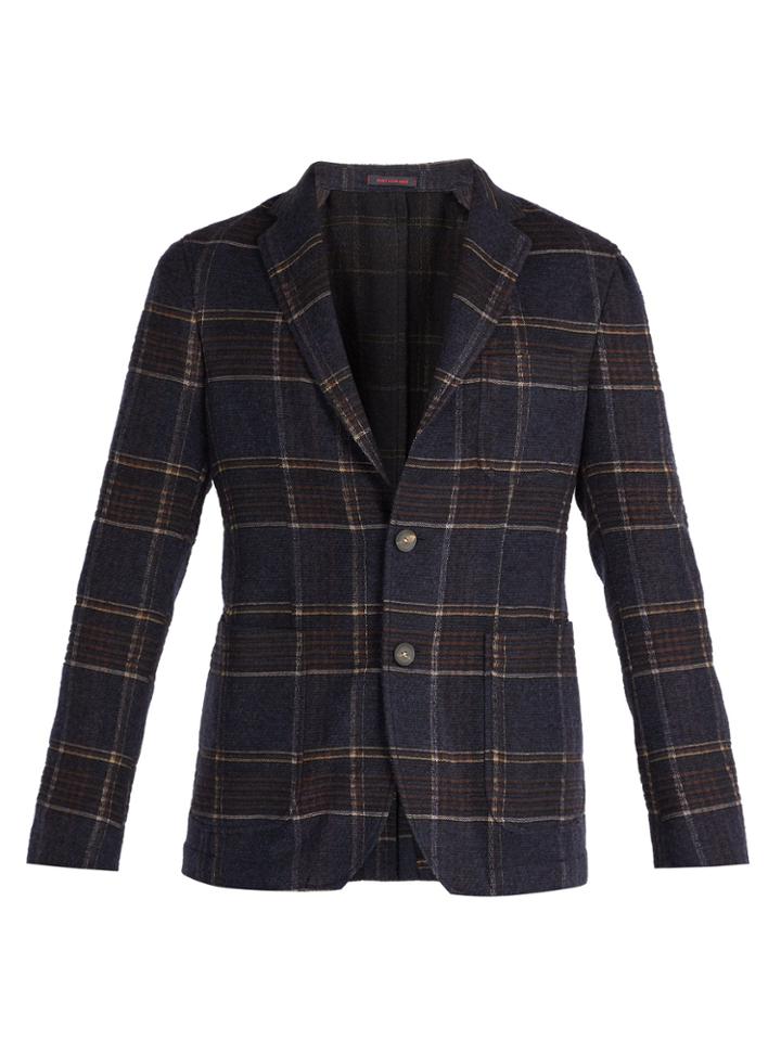 The Gigi Angie Single-breasted Checked Tweed Blazer
