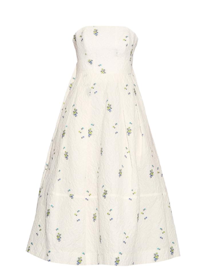 Erdem Alina Floral-jacquard Cotton-blend Dress