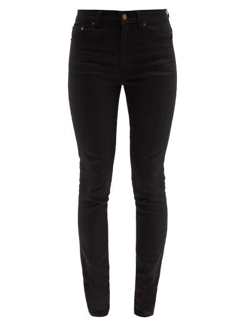 Matchesfashion.com Saint Laurent - Mid Rise Skinny Jeans - Womens - Black
