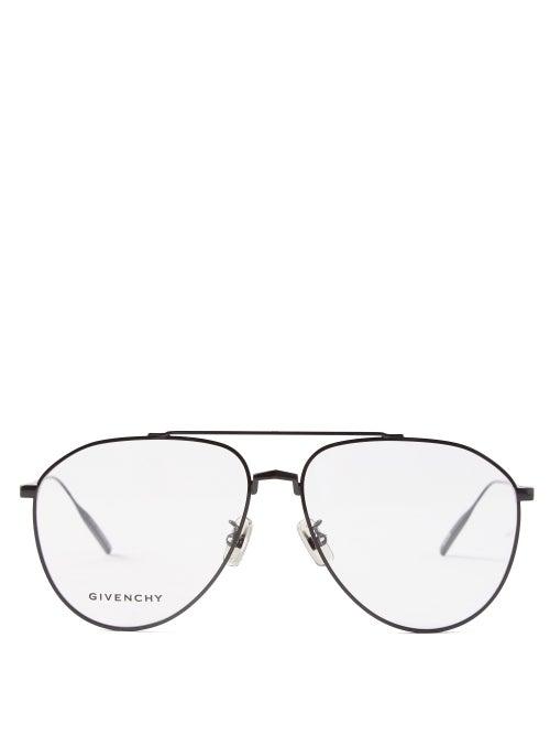 Givenchy - Avaitor Metal Glasses - Mens - Black