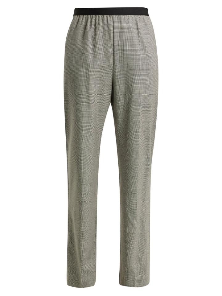 Maison Margiela Pied De Poule-check Wool Trousers