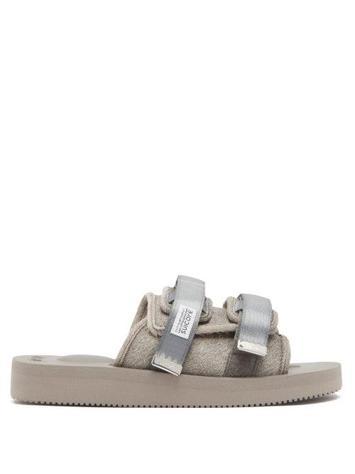 Matchesfashion.com Suicoke - Moto Vhl Calf Hair Slides - Mens - Grey