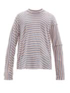 Matchesfashion.com Marni - Panelled Long Sleeved Wool Blend T Shirt - Mens - Multi