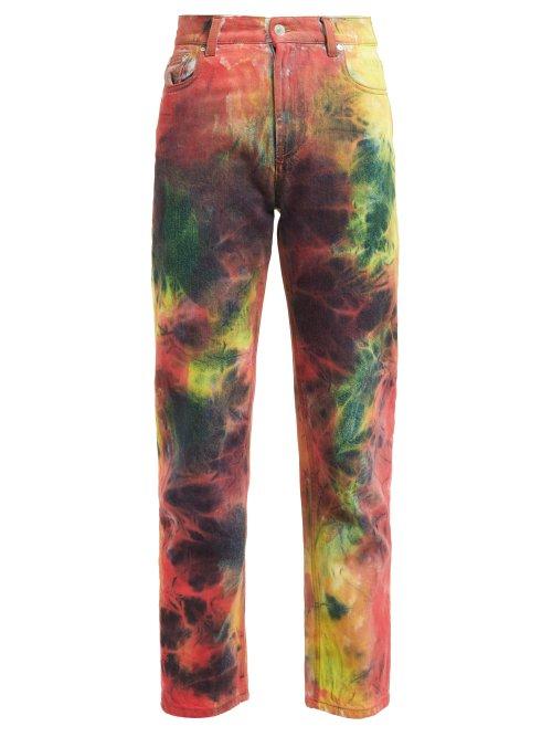 Matchesfashion.com Msgm - Tie Dye Effect Relaxed Leg Jeans - Womens - Multi