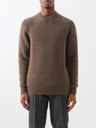 Sunspel - Crew-neck Wool Sweater - Mens - Brown
