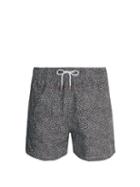 Matchesfashion.com Retromarine - Japanese Rice Print Swim Shorts - Mens - Black