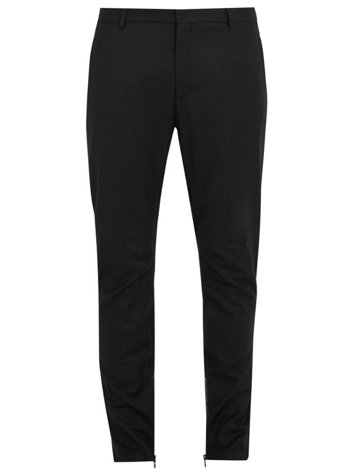 Lanvin Zip-hem Wool And Cashmere-blend Trousers