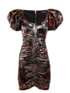 Matchesfashion.com Isabel Marant - Oxalis Floral Print Puff Sleeved Dress - Womens - Navy Multi