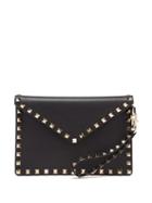 Matchesfashion.com Valentino Garavani - Rockstud Leather Wristlet Pouch - Womens - Black