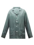 Umitxfrs - Topanga Ombr Silk-twill Pyjama Shirt - Mens - Green