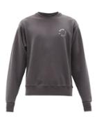 Matchesfashion.com 7 Days Active - Monday Logo-print Organic-cotton Sweatshirt - Mens - Black