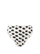Matchesfashion.com Norma Kamali - Paint Dots High Rise Bikini Briefs - Womens - White Black