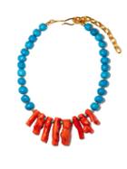 Matchesfashion.com Lizzie Fortunato - Martinique Coral & Gold-plated Necklace - Womens - Red Multi