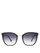Matchesfashion.com John Dalia - Sophie Square Frame Acetate Sunglasses - Womens - Black Navy