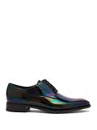Matchesfashion.com Givenchy - Iridescent Leather Derby Shoes - Mens - Black