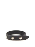 Matchesfashion.com Burberry - Grained Leather Bracelet - Mens - Black