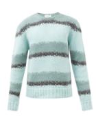 Officine Gnrale - Marco Striped Alpaca-blend Sweater - Mens - Blue Multi