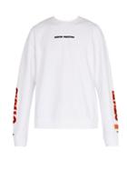 Matchesfashion.com Heron Preston -  Logo Print Cotton Jersey Sweatshirt - Mens - White