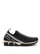 Matchesfashion.com Dolce & Gabbana - Logo Knit Low Top Trainers - Mens - Black