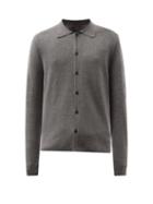 Ralph Lauren Purple Label - Spread-collar Wool-blend Cardigan - Mens - Grey