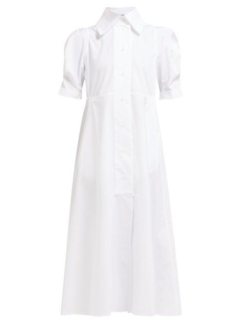 Matchesfashion.com Thierry Colson - Gatsby Cotton Poplin Shirtdress - Womens - White