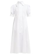 Matchesfashion.com Thierry Colson - Gatsby Cotton Poplin Shirtdress - Womens - White