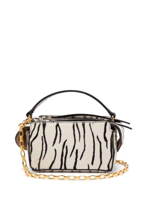 Matchesfashion.com Wandler - Yara Mini Zebra Print Calf Hair Cross Body Bag - Womens - Black White